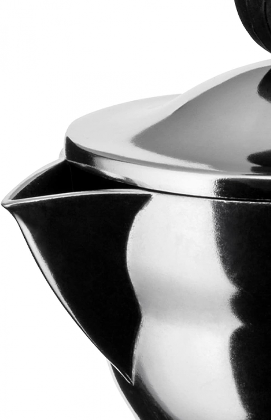 Alessi espressobryggare, 3 koppar, svart handtag, AAM33/3